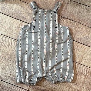 Janie and Jack | 12 - 18 month cotton lined layette romper new overall bib